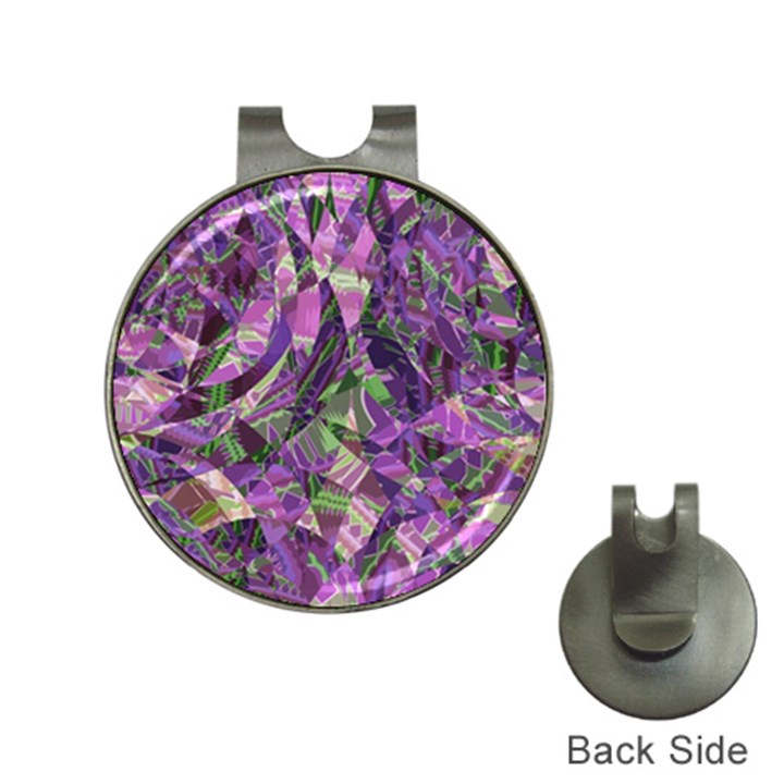 Boho Violet Mosaic Hat Clips with Golf Markers