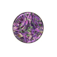 Boho Violet Mosaic Hat Clip Ball Marker (4 Pack) by SpinnyChairDesigns