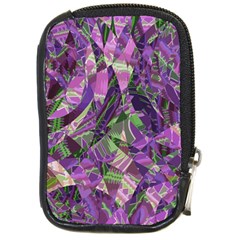 Boho Violet Mosaic Compact Camera Leather Case by SpinnyChairDesigns