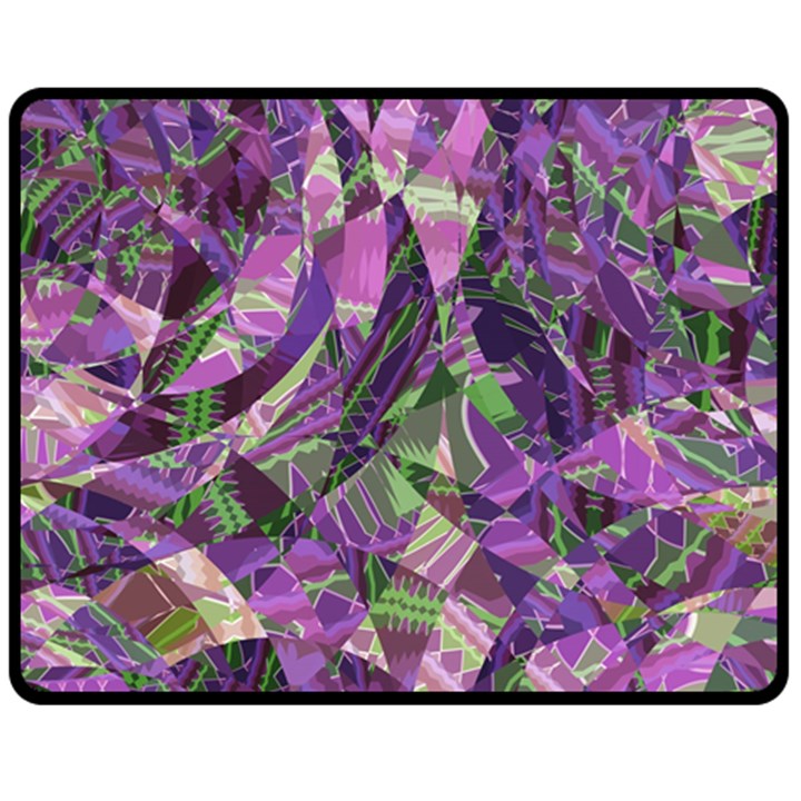 Boho Violet Mosaic Fleece Blanket (Medium) 