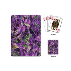 Boho Violet Mosaic Playing Cards Single Design (mini) by SpinnyChairDesigns