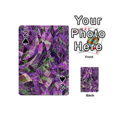 Boho Violet Mosaic Playing Cards 54 Designs (mini) by SpinnyChairDesigns