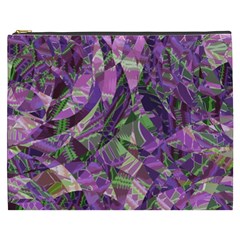 Boho Violet Mosaic Cosmetic Bag (xxxl) by SpinnyChairDesigns