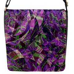 Boho Violet Mosaic Flap Closure Messenger Bag (s) by SpinnyChairDesigns