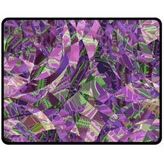 Boho Violet Mosaic Double Sided Fleece Blanket (medium)  by SpinnyChairDesigns