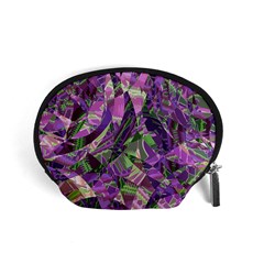 Boho Violet Mosaic Accessory Pouch (small) by SpinnyChairDesigns