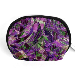 Boho Violet Mosaic Accessory Pouch (medium) by SpinnyChairDesigns