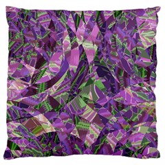 Boho Violet Mosaic Large Flano Cushion Case (one Side) by SpinnyChairDesigns