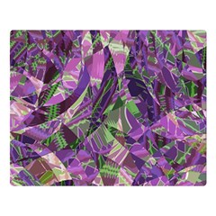 Boho Violet Mosaic Double Sided Flano Blanket (large)  by SpinnyChairDesigns