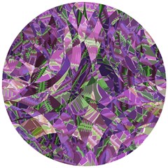 Boho Violet Mosaic Wooden Puzzle Round by SpinnyChairDesigns