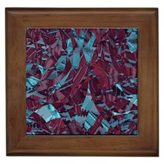 Boho Teal Wine Mosaic Framed Tile by SpinnyChairDesigns