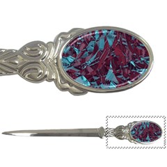 Boho Teal Wine Mosaic Letter Opener by SpinnyChairDesigns