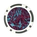 Boho Teal Wine Mosaic Poker Chip Card Guard Back