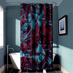 Boho Teal Wine Mosaic Shower Curtain 36  X 72  (stall)  by SpinnyChairDesigns