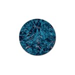 Boho Cerulean Blue Mosaic Golf Ball Marker Front