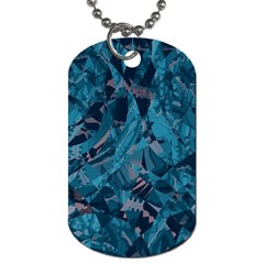 Boho Cerulean Blue Mosaic Dog Tag (two Sides) by SpinnyChairDesigns