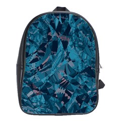 Boho Cerulean Blue Mosaic School Bag (large) by SpinnyChairDesigns