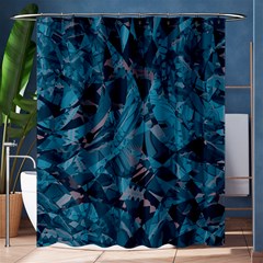 Boho Cerulean Blue Mosaic Shower Curtain 60  X 72  (medium)  by SpinnyChairDesigns