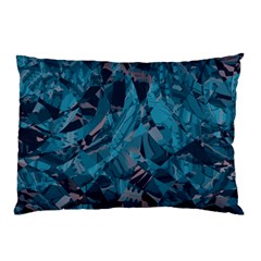 Boho Cerulean Blue Mosaic Pillow Case (two Sides) by SpinnyChairDesigns