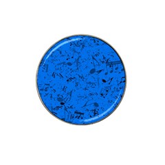 Cornflower Blue Music Notes Hat Clip Ball Marker (10 Pack) by SpinnyChairDesigns