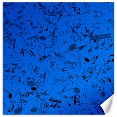 Cornflower Blue Music Notes Canvas 12  X 12  by SpinnyChairDesigns