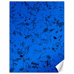 Cornflower Blue Music Notes Canvas 18  X 24  by SpinnyChairDesigns