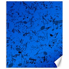 Cornflower Blue Music Notes Canvas 20  X 24  by SpinnyChairDesigns