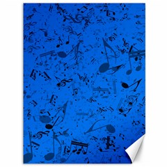 Cornflower Blue Music Notes Canvas 36  X 48  by SpinnyChairDesigns