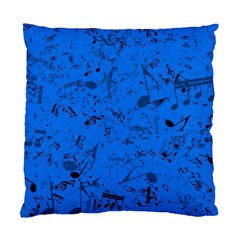 Cornflower Blue Music Notes Standard Cushion Case (one Side) by SpinnyChairDesigns