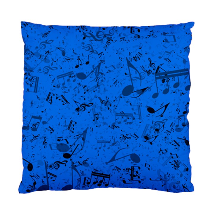 Cornflower Blue Music Notes Standard Cushion Case (Two Sides)