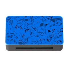 Cornflower Blue Music Notes Memory Card Reader With Cf by SpinnyChairDesigns