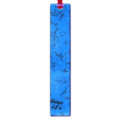 Cornflower Blue Music Notes Large Book Marks by SpinnyChairDesigns