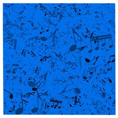 Cornflower Blue Music Notes Wooden Puzzle Square by SpinnyChairDesigns