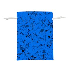 Cornflower Blue Music Notes Lightweight Drawstring Pouch (s) by SpinnyChairDesigns