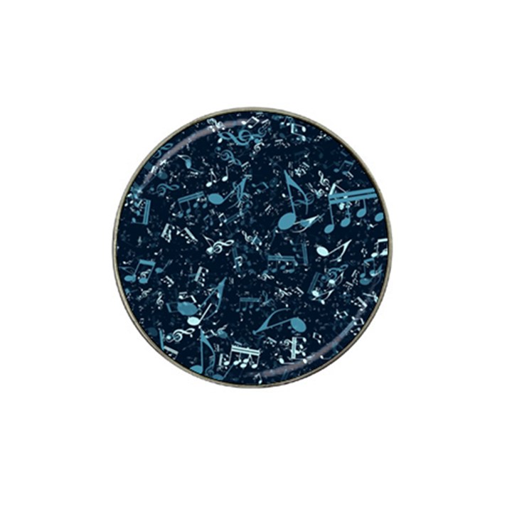 Prussian Blue Music Notes Hat Clip Ball Marker