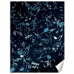 Prussian Blue Music Notes Canvas 36  X 48  by SpinnyChairDesigns