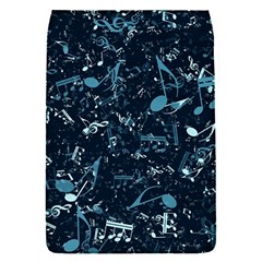 Prussian Blue Music Notes Removable Flap Cover (s) by SpinnyChairDesigns