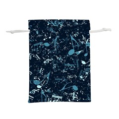 Prussian Blue Music Notes Lightweight Drawstring Pouch (s) by SpinnyChairDesigns