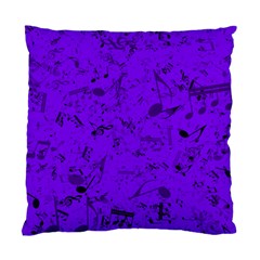 Electric Indigo Music Notes Standard Cushion Case (two Sides) by SpinnyChairDesigns