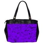 Electric Indigo Music Notes Oversize Office Handbag (2 Sides) Back