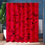 Scarlet Red Music Notes Shower Curtain 60  x 72  (Medium)  60 x72  Curtain