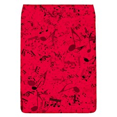 Scarlet Red Music Notes Removable Flap Cover (l) by SpinnyChairDesigns