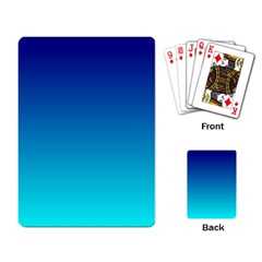 Aqua Blue And Indigo Ombre Playing Cards Single Design (rectangle) by SpinnyChairDesigns