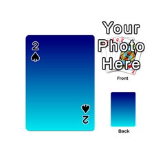 Aqua Blue And Indigo Ombre Playing Cards 54 Designs (mini) by SpinnyChairDesigns