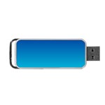 Aqua Blue and Indigo Ombre Portable USB Flash (One Side) Front