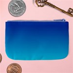 Aqua Blue and Indigo Ombre Large Coin Purse Back