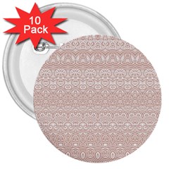 Boho Tan Lace 3  Buttons (10 Pack)  by SpinnyChairDesigns