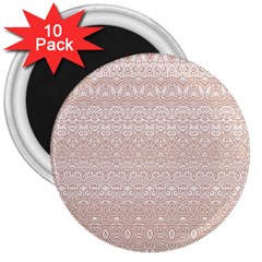 Boho Tan Lace 3  Magnets (10 Pack) 