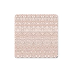 Boho Tan Lace Square Magnet by SpinnyChairDesigns