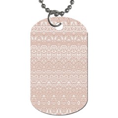 Boho Tan Lace Dog Tag (one Side) by SpinnyChairDesigns